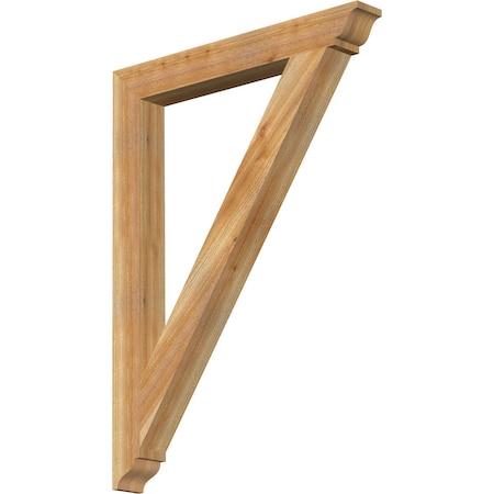 Ekena Millwork Traditional Traditional Rough Sawn Bracket, Western Red Cedar, 4"W x 34"D x 46"H BKT04X34X46TRA01RWR